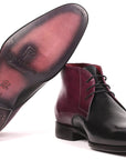 Paul Parkman Men's Chukka Boots Black & Purple (ID