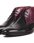Paul Parkman Men's Chukka Boots Black & Purple (ID
