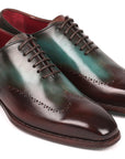 Paul Parkman Goodyear Welted Wingtip Oxfords Brown & Turquoise (ID
