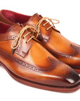 Paul Parkman Goodyear Welted Wingtip Derby Shoes Camel (ID