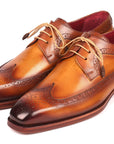 Paul Parkman Goodyear Welted Wingtip Derby Shoes Camel (ID