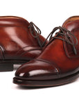 Paul Parkman Men's Cap Toe Chukka Boots Brown (ID
