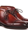 Paul Parkman Men's Cap Toe Chukka Boots Brown (ID