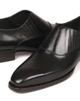 Paul Parkman Goodyear Welted Black Elasticated Loafers (ID