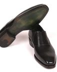 Paul Parkman Goodyear Welted Black Elasticated Loafers (ID
