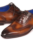 Paul Parkman Men's Handmade Wingtip Oxfords Brown (ID