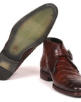 Paul Parkman Single Monk Strap Ankle Boots Brown (ID