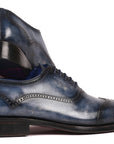 Paul Parkman Men's Goodyear Welted Oxford Shoes Navy (ID