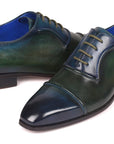 Paul Parkman Men's Cap-Toe Oxfords Blue & Green (ID