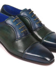 Paul Parkman Men's Cap-Toe Oxfords Blue & Green (ID