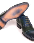 Paul Parkman Men's Cap-Toe Oxfords Blue & Green (ID