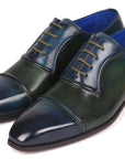Paul Parkman Men's Cap-Toe Oxfords Blue & Green (ID