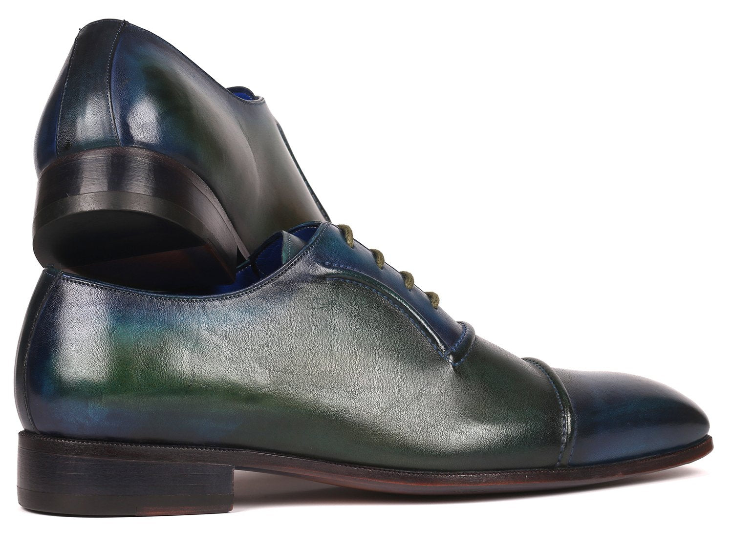 Paul Parkman Men's Cap-Toe Oxfords Blue & Green (ID