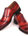 Paul Parkman Men's Goodyear Welted Oxford Shoes Reddish Brown (ID
