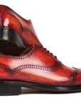Paul Parkman Men's Goodyear Welted Oxford Shoes Reddish Brown (ID