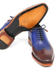 Paul Parkman Men's Wingtip Oxford Goodyear Welted Blue & Brown (ID