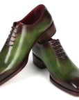 Paul Parkman Goodyear Welted Wholecut Oxfords Green & Bordeaux (ID