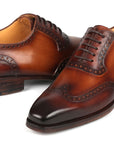 Paul Parkman Goodyear Welted Men's Wingtip Oxfords Brown (ID