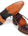 Paul Parkman Norwegian Welted Cap Toe Derby Shoes Bordeaux & Brown (ID