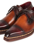 Paul Parkman Norwegian Welted Cap Toe Derby Shoes Bordeaux & Brown (ID