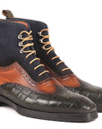 Paul Parkman Three Tone Wingtip Boots Rubber Sole (ID
