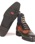 Paul Parkman Three Tone Wingtip Boots Rubber Sole (ID