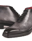 Paul Parkman Men's Ankle Boots Gray Burnished (ID