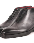 Paul Parkman Men's Ankle Boots Gray Burnished (ID