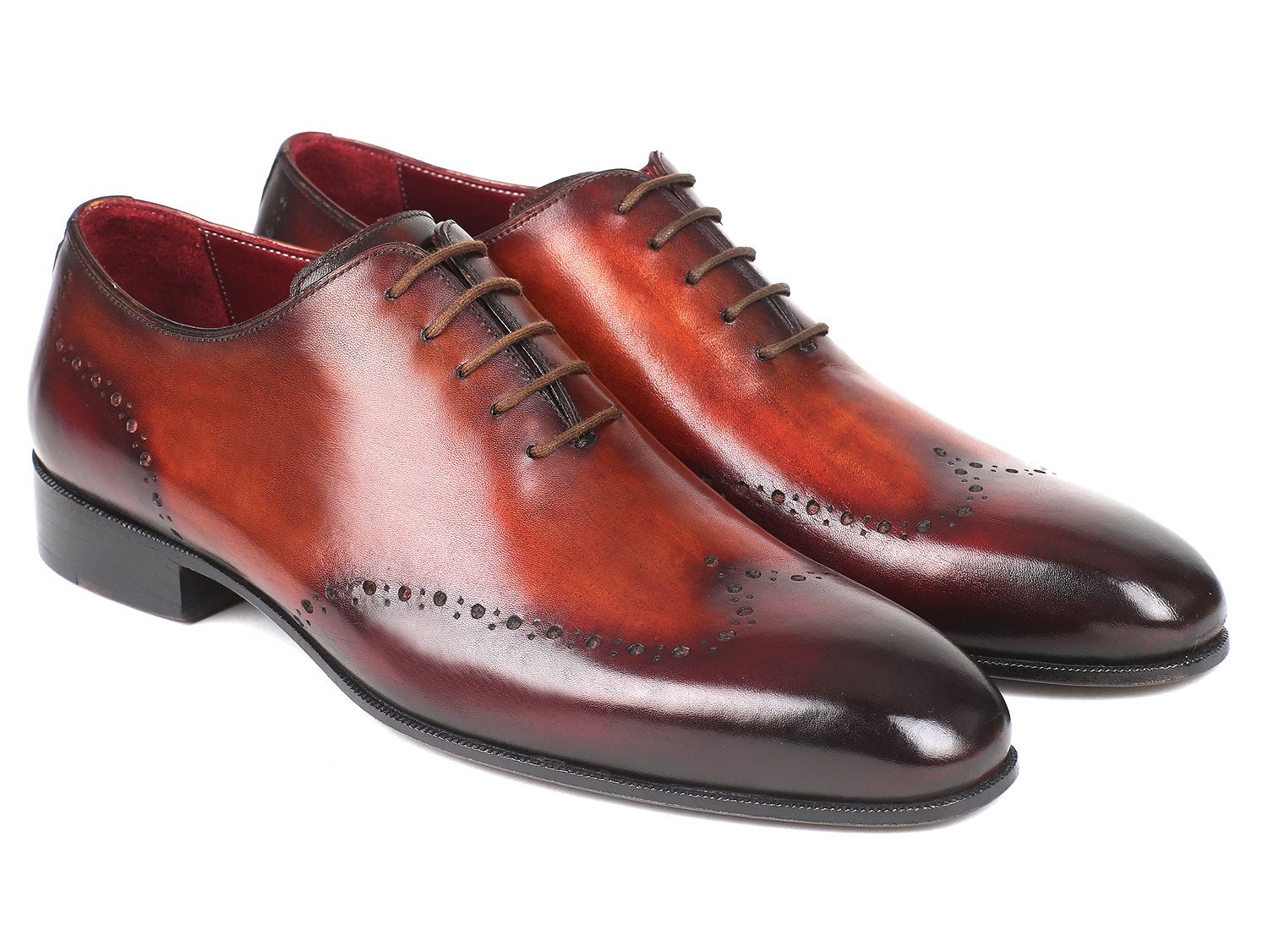 Paul Parkman Men's Brown & Bordeaux Wingtip Oxfords (ID
