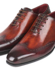 Paul Parkman Men's Brown & Bordeaux Wingtip Oxfords (ID