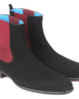 Paul Parkman Black Suede Chelsea Boots (ID