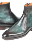 Paul Parkman Turquoise Burnished Side Zipper Boots (ID