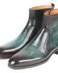 Paul Parkman Turquoise Burnished Side Zipper Boots (ID