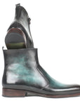 Paul Parkman Turquoise Burnished Side Zipper Boots (ID