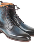 Paul Parkman Men's Blue & Brown Leather Boots (ID