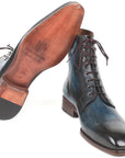 Paul Parkman Men's Blue & Brown Leather Boots (ID