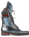 Paul Parkman Men's Blue & Brown Leather Boots (ID