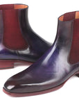Paul Parkman Navy & Purple Chelsea Boots (ID