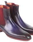 Paul Parkman Navy & Purple Chelsea Boots (ID