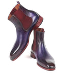 Paul Parkman Navy & Purple Chelsea Boots (ID