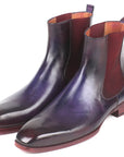 Paul Parkman Navy & Purple Chelsea Boots (ID