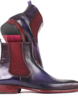 Paul Parkman Navy & Purple Chelsea Boots (ID