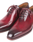 Paul Parkman Men's Bordeaux Burnished Wingtip Oxfords (ID