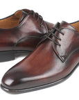 Paul Parkman Antique Brown Derby Shoes (ID