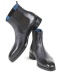 Paul Parkman Black & Gray Chelsea Boots (ID