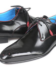 Paul Parkman Medallion Toe Black Derby Shoes (ID