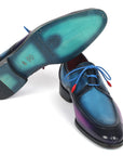 Paul Parkman Ghillie Lacing Blue & Purple Dress Shoes (ID