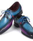 Paul Parkman Ghillie Lacing Blue & Purple Dress Shoes (ID