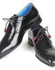 Paul Parkman Medallion Toe Black Derby Shoes (ID