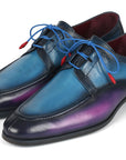 Paul Parkman Ghillie Lacing Blue & Purple Dress Shoes (ID